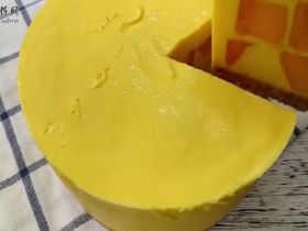 简单电饭煲芒果奶酪芝士蛋糕_丝滑入口香甜入心