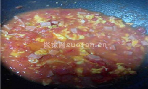 番茄火腿鸡蛋炒饭步骤图4