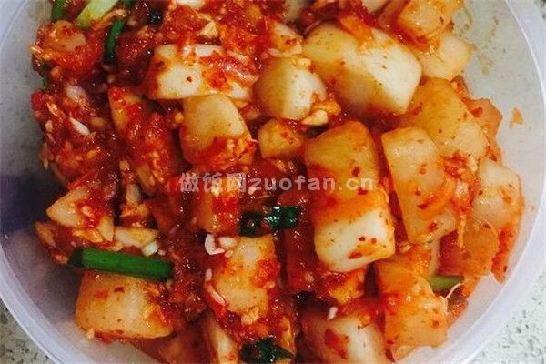 家常韩国萝卜泡菜的做法_【图解】韩国萝卜泡菜怎么做