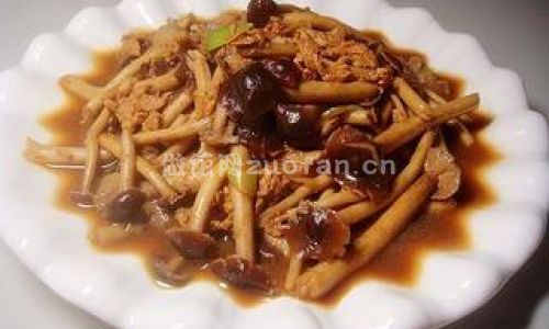 干茶树菇炒肉片步骤图6