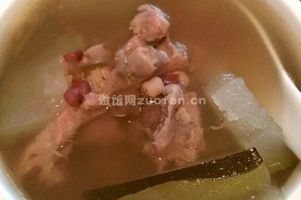 冬瓜红豆排骨汤的家常做法图解_清淡补身的滋补汤