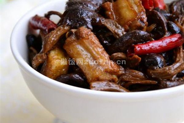 茶树菇烧排骨的做法带图_风味十足的家常菜