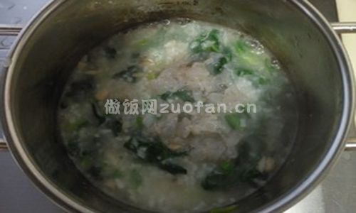 青菜虾仁粥步骤图4