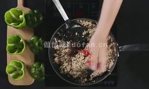 青椒酿肉步骤图7