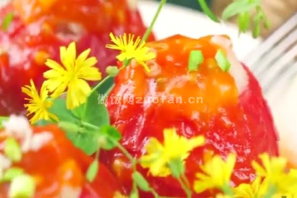 甜蜜蜜土豆酿西红柿方法_清爽可口味美健康