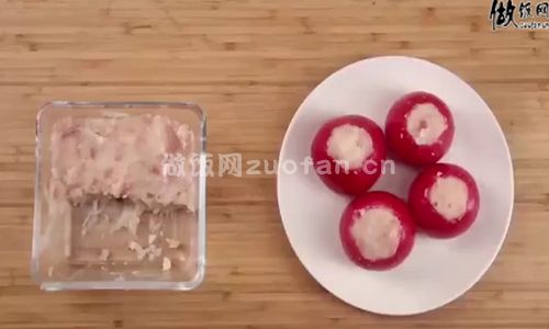土豆酿西红柿步骤图3