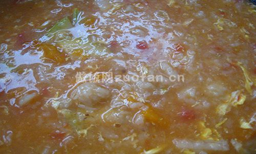 西红柿萝卜拌疙瘩汤步骤图4