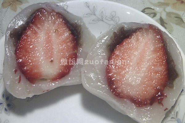 微波炉版草莓大福的做法图解_简单5步做出美味