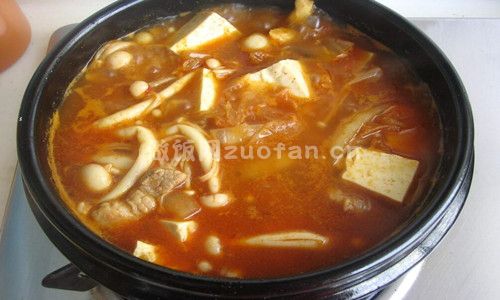 韩国泡菜豆腐汤步骤图5