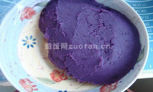黑豆渣紫薯包步骤图2