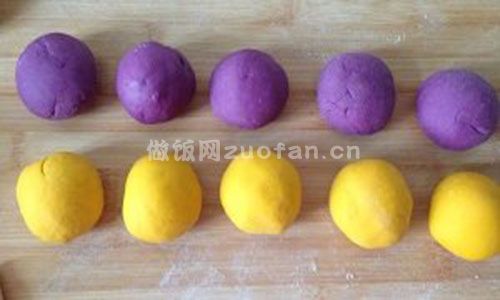 紫薯菊花馒头步骤图3