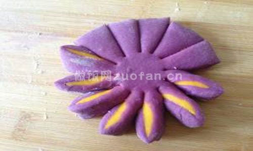 紫薯菊花馒头步骤图5