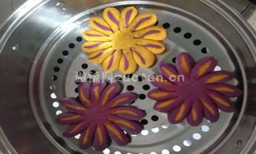 紫薯菊花馒头步骤图6