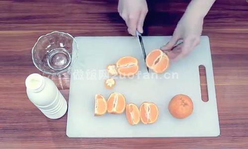 酸奶桔子汁步骤图1