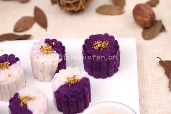 桂花紫薯山药糕的做法_健康美味香甜润口