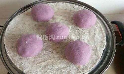 蜜豆紫薯包步骤图5