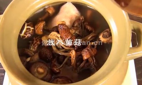 姬松茸茶树菇老鸽汤步骤图2