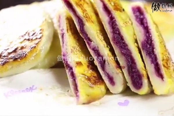 软糯香甜的紫薯饼的做法_30分钟包看包会