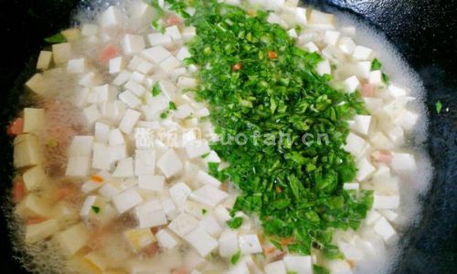 青菜豆腐汤步骤图5